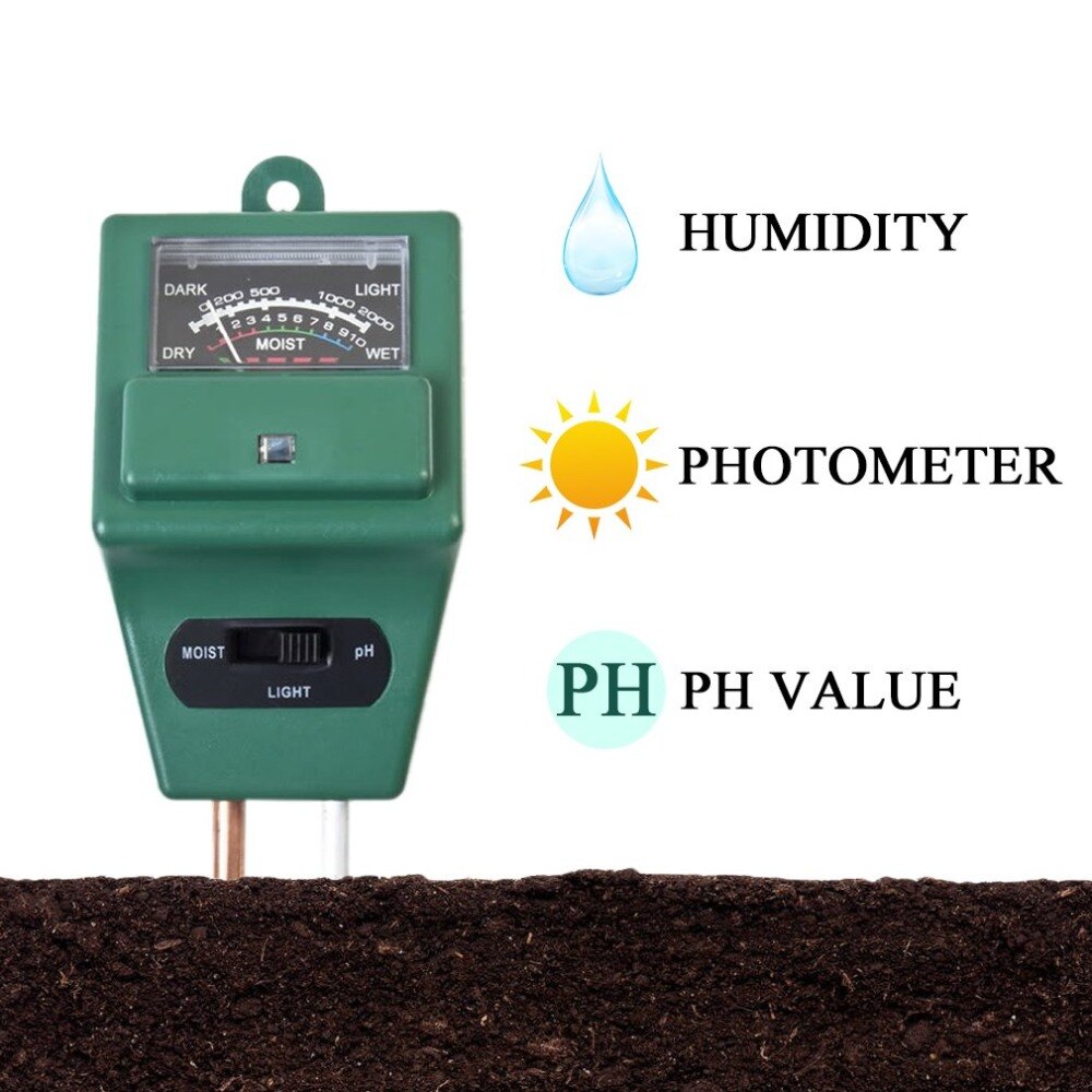 Digital Tester 3 In1 Soil Moisture Sunlight PH Meter Tester For Plants Flowers