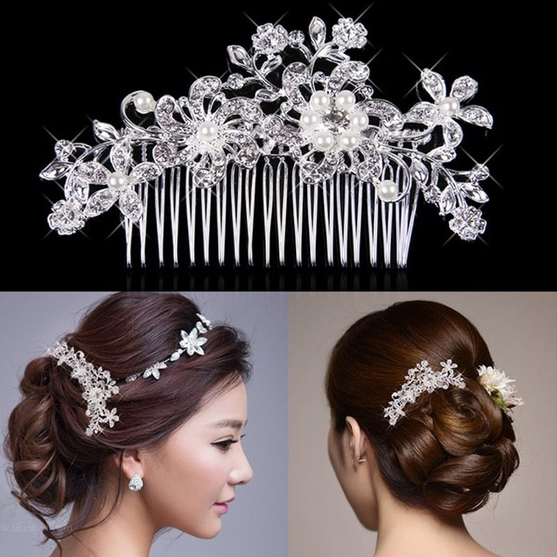 Wedding Headdress Simulated Pearl Hair Accessories for Bride Or Any Occasion