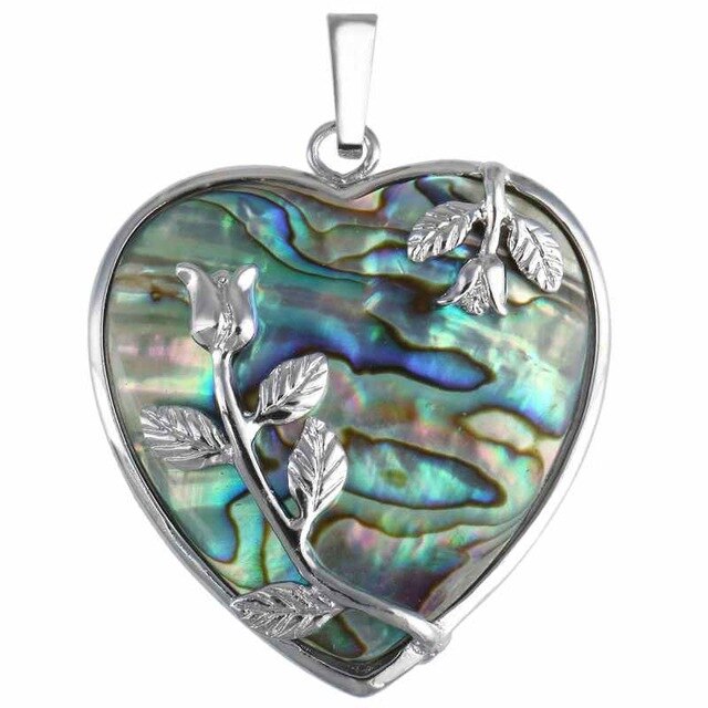Abalone Shell Tree of Life Pendant Necklace